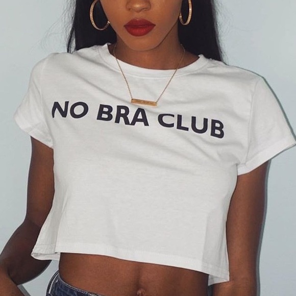 No Bra Club Crop Top - Picture 2 of 8